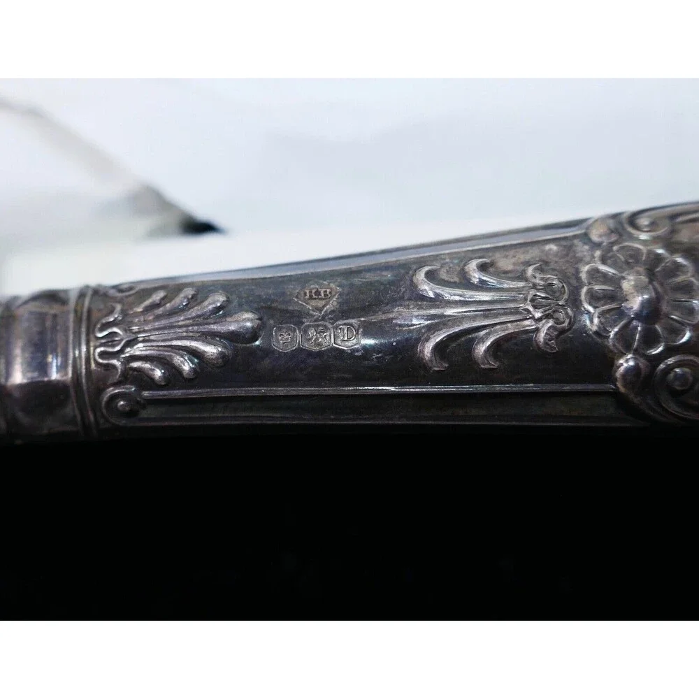Harrison Brothers Sheffield Silver Handled Queens Pattern Butter Tea Knives